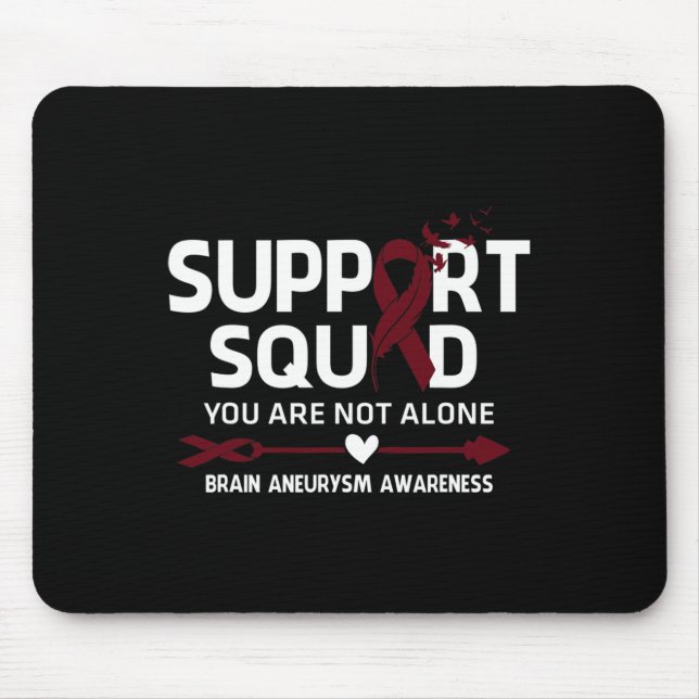 Support Squad Warrior Brain Aneurysm Awareness Fea Mouse Pad (Front)