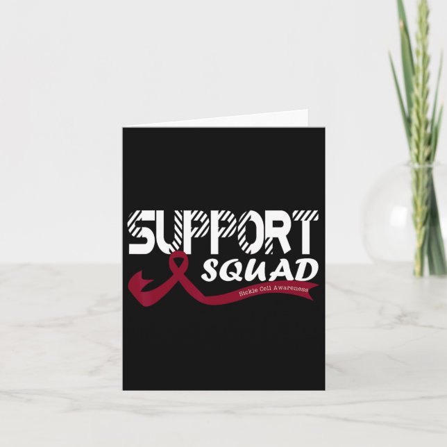 Support Squad Warrior Sickle Cell Awareness Women  Card (Front)
