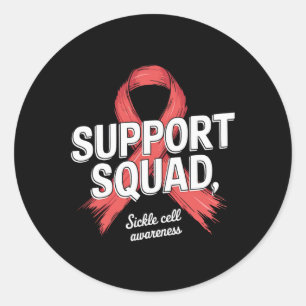 Support Squad Warrior Sickle Cell Awareness Women Classic Round Sticker