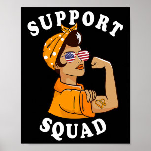 Support Squad Woman Sunglasses for Leukaemia Aware Poster