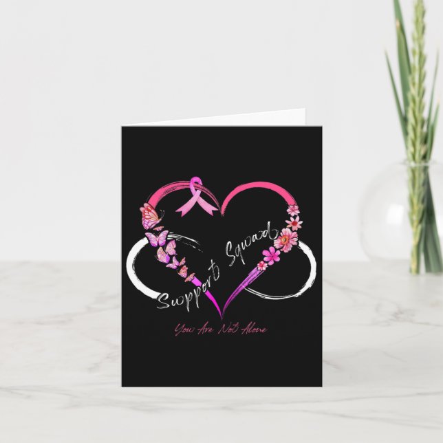 Support Squad You Are Not Alone Breast Cancer Awar Card (Front)