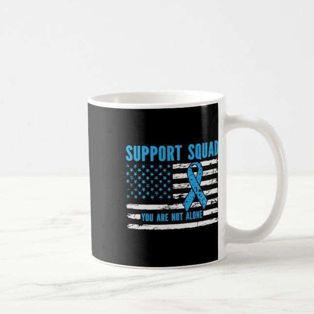 Support Squad You Are Not Alone Diabetes Awareness Coffee Mug (Right)