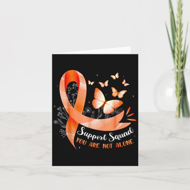 Support Squad You Are Not Alone Leukaemia Awarenes Card (Front)