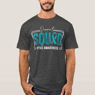 Support SquadAwareness Teal Ribbon Mental Health T-Shirt