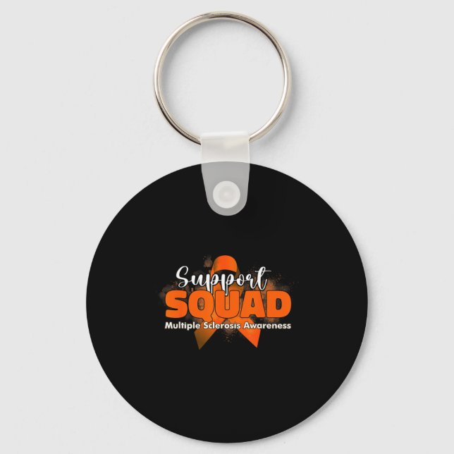 Support squads multiple sclerosis warrior women ms key ring (Front)