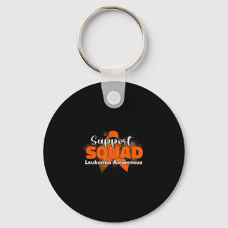 Support squads orange ribbon leukaemia cancer key ring