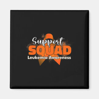 Support squads orange ribbon leukaemia cancer magnet