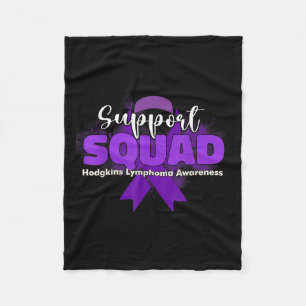 Support Squads Purple Ribbons Hodgkins Lymphoma Aw Fleece Blanket