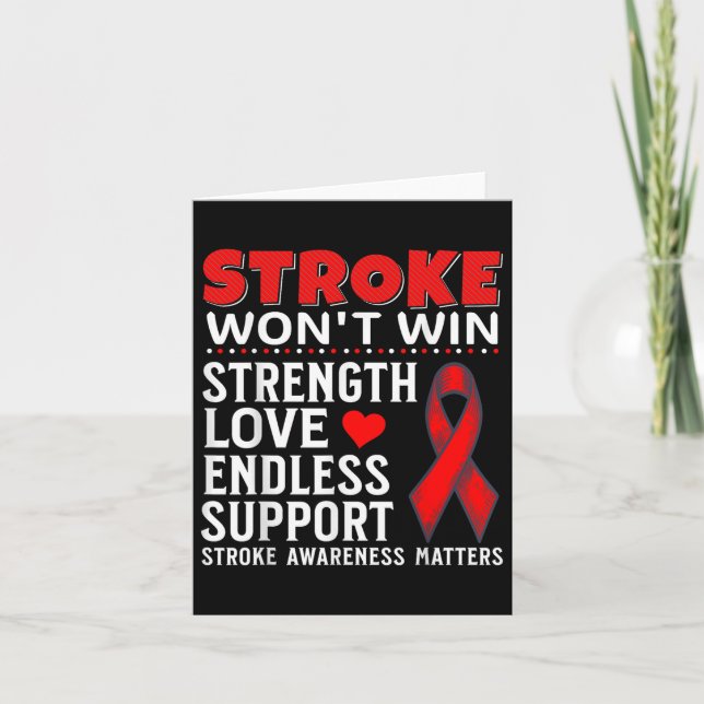 Support Stroke Awareness Gifts Brain Attack Stroke Card (Front)