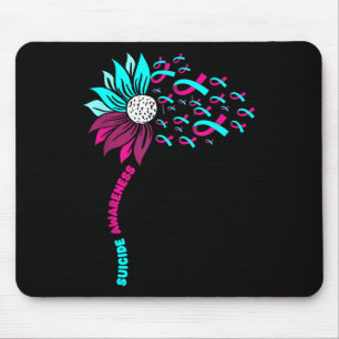Support Suicide Awareness Flower Suicide Preventio Mouse Pad
