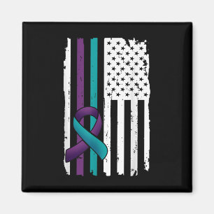 Support Suicide Prevention Awareness American Flag Magnet