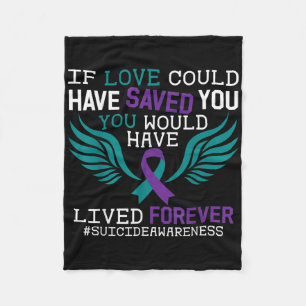 Support Suicide Prevention Awareness Week 2022 Rib Fleece Blanket