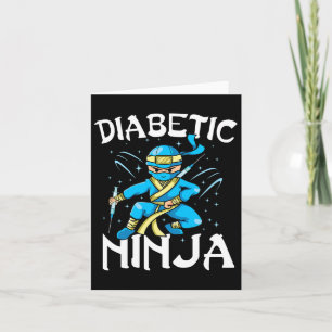 Support T1d Diabetic Ninja Type 1 Diabetes Awarene Card