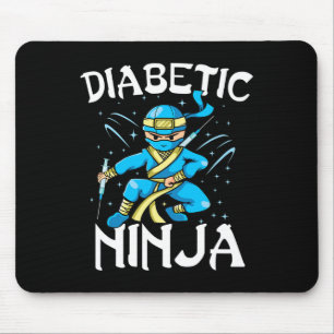 Support T1d Diabetic Ninja Type 1 Diabetes Awarene Mouse Pad