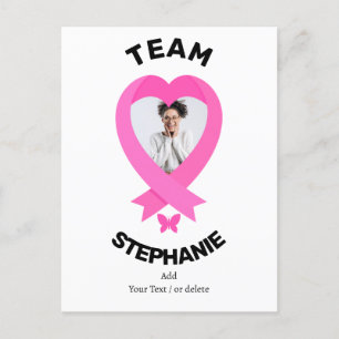 Support Team Breast Cancer Awareness With Message Postcard