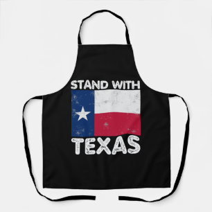 Support Texas I Stand With Texas Texan Flag Apron