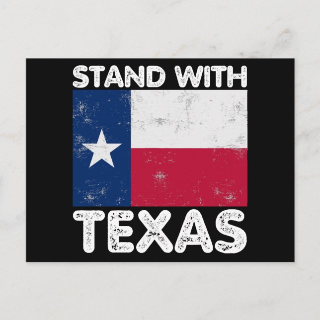 Support Texas I Stand With Texas Texan Flag Postcard (Front)