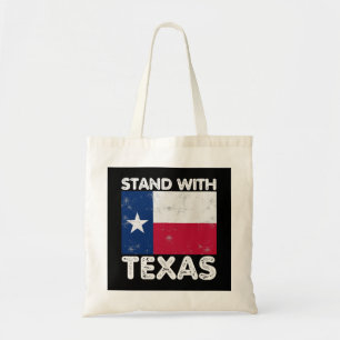 Support Texas I Stand With Texas Texan Flag Tote Bag