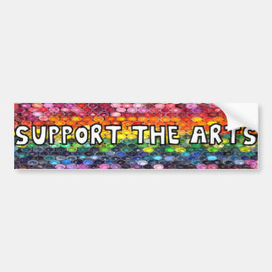 Support the Arts Rainbow Bumper Sticker