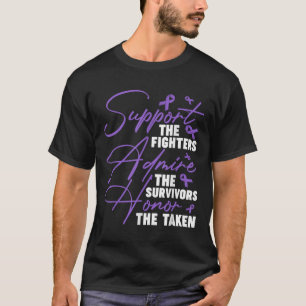 Support The Fighters Cystic Fibrosis Awareness Pur T-Shirt