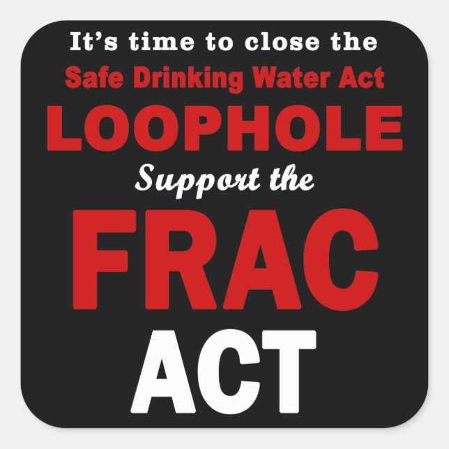 Support the FRAC Act - Square Stickers (Front)