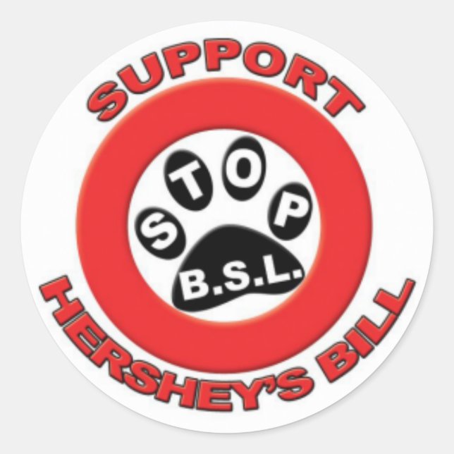 Support The Hershey Bill Classic Round Sticker (Front)