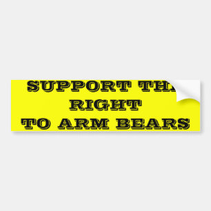 SUPPORT THE RIGHT TO ARM BEARS BUMPER STICKER