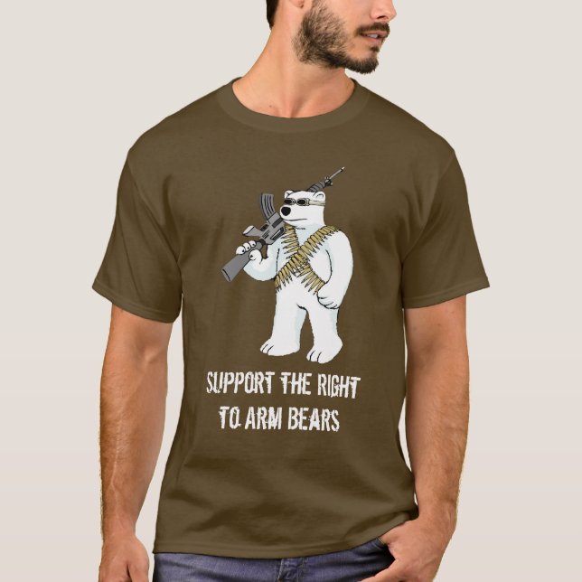 Support the Right to Arm Bears - Customised T-Shirt (Front)