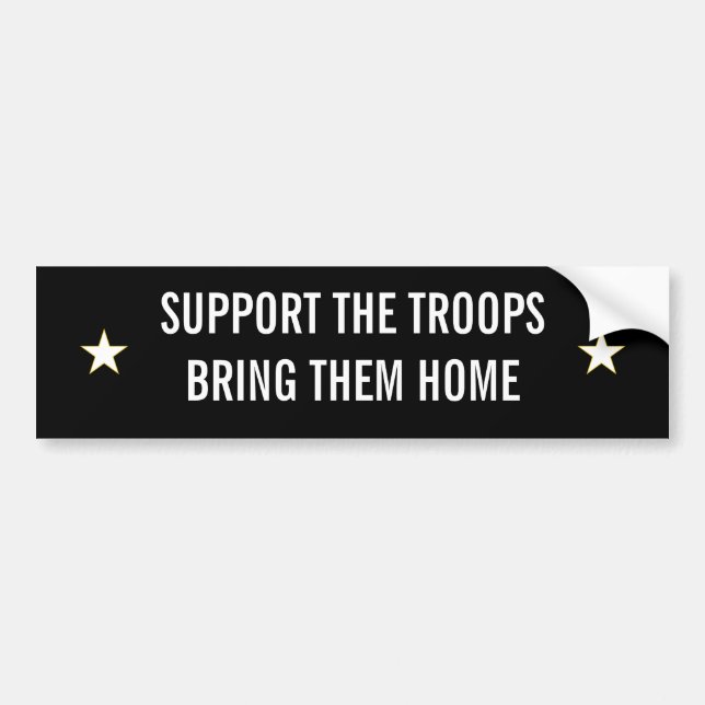 Support The Troops Bumper Sticker (Front)