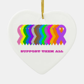 Support them All Ceramic Ornament