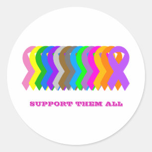 Support them all classic round sticker