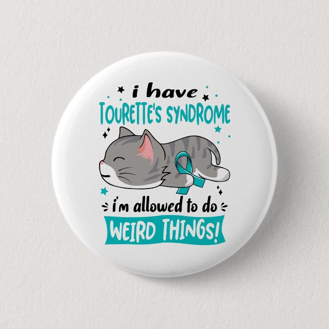Support Tourette's Syndrome Awareness Ribbon Gifts 6 Cm Round Badge (Front)