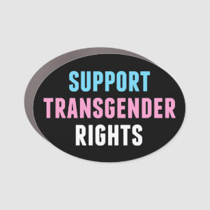 Support Transgender Rights Black Car Magnet