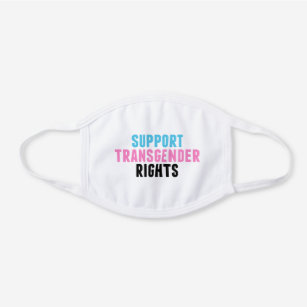 Support Transgender Rights White Cotton Face Mask