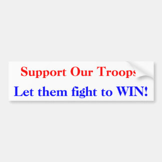 Support Troops Bumper Sticker