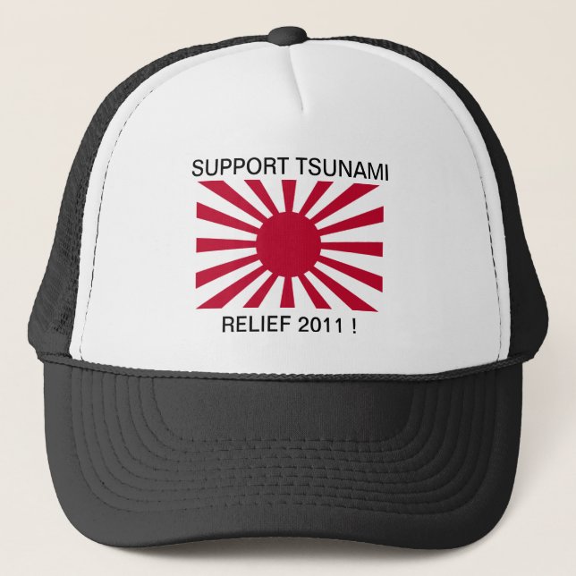SUPPORT TSUNAMI RELIEF 2011 ! TRUCKER HAT (Front)