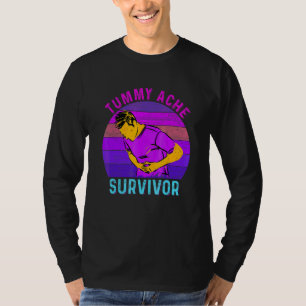 Support Tummy Ache Survivor Retro Vintage Stomach T-Shirt
