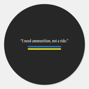 Support Ukraine 1  Classic Round Sticker