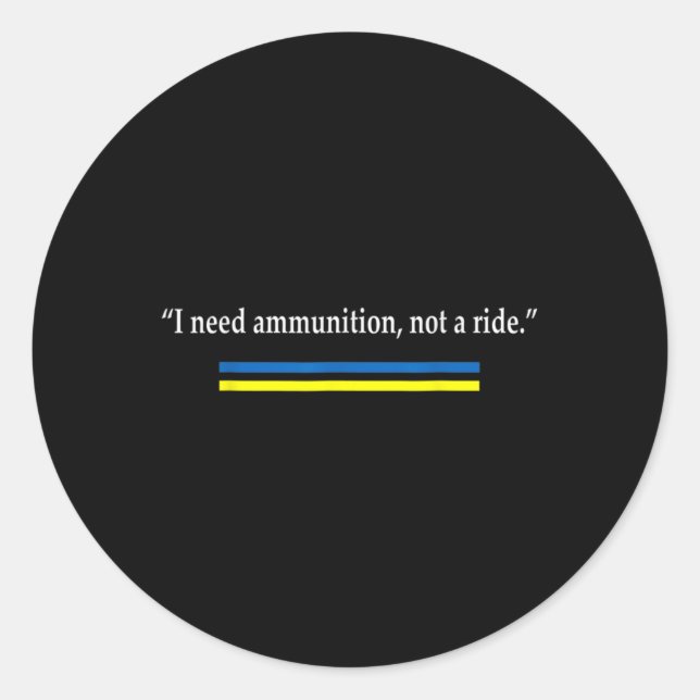 Support Ukraine 1  Classic Round Sticker (Front)