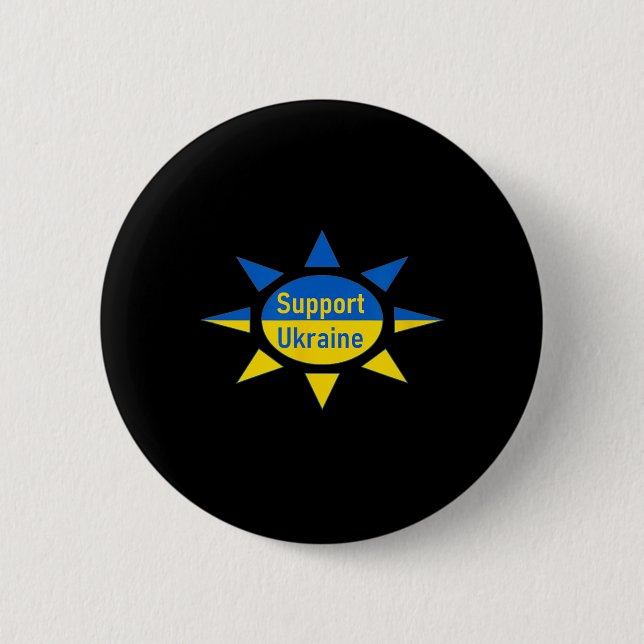 Support Ukraine  6 Cm Round Badge (Front)