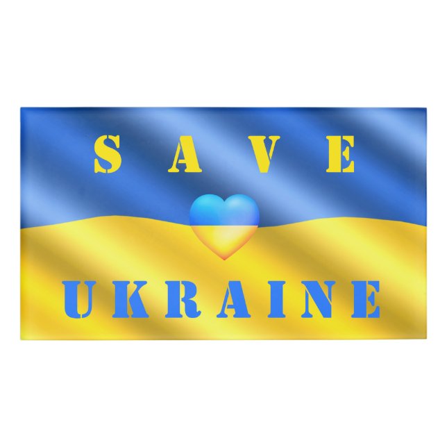 Support Ukraine Badge Ukrainian Flag - Freedom (Front)