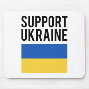 Support Ukraine - Black Bold Letters - Ukrainian F Mouse Pad