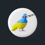 Support Ukraine Button Peace Dove Ukrainian Flag<br><div class="desc">Support Ukraine Buttons - Peace Dove - Ukrainian Flag - Freedom - Peace - Solidarity - Strong Together - Freedom Victory ! Let's make the world a better place - everybody together ! A better world begins - depends - needs YOU too ! You can transfer to 1000 Zazzle products....</div>