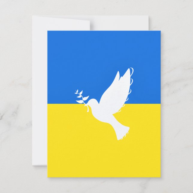 Support Ukraine Card Peace Dove - Freedom (Front)