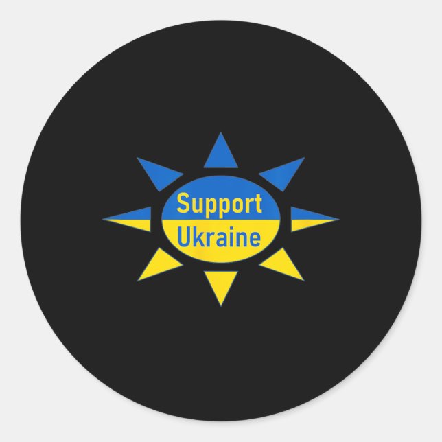 Support Ukraine  Classic Round Sticker (Front)