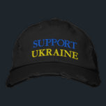 Support Ukraine Embroidered Cap Hat Freedom<br><div class="desc">Ukraine - Peace - Ukrainian Flag - Freedom - Support - Solidarity - Strong Together - Freedom Victory ! You can transfer to more than 1000 Zazzle products ! 
We Stand With Ukraine !</div>