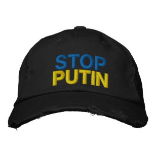 Support Ukraine Embroidered Hats - Stop Putin