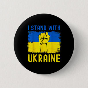 Support Ukraine Flag I Stand With Ukraine 6 Cm Round Badge