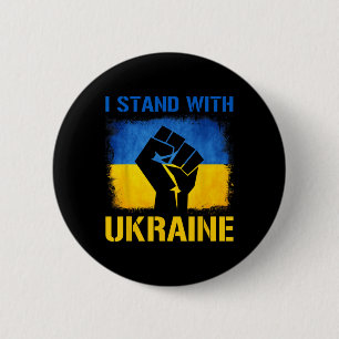 Support Ukraine Flag I Stand With Ukraine 6 Cm Round Badge