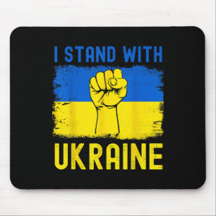 Support Ukraine Flag I Stand With Ukraine  Mouse Pad